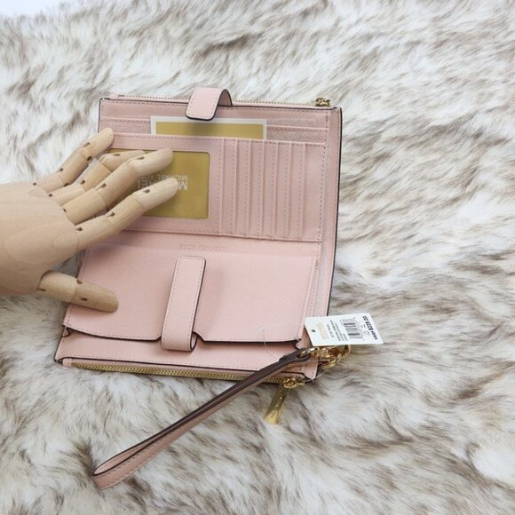 Michael Kors Jet Set Travel Double Zip Wristlet Phone Wallet - Picture 6 of 10